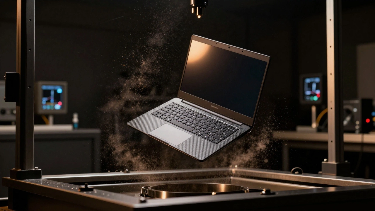 Ноутбук на тесте прочности по стандарту