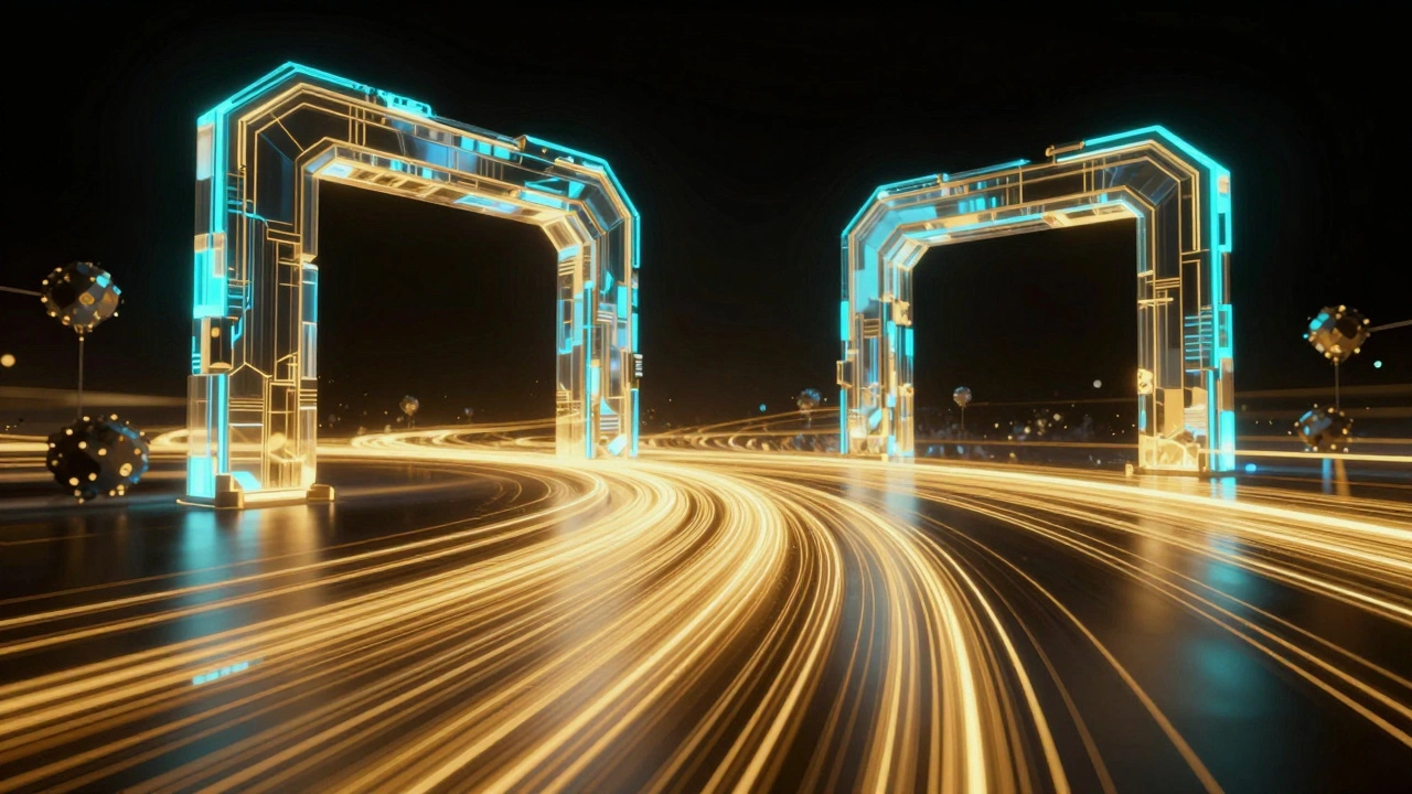 Потоки данных быстро проходят через оптимизированные шлюзы без препятствий.