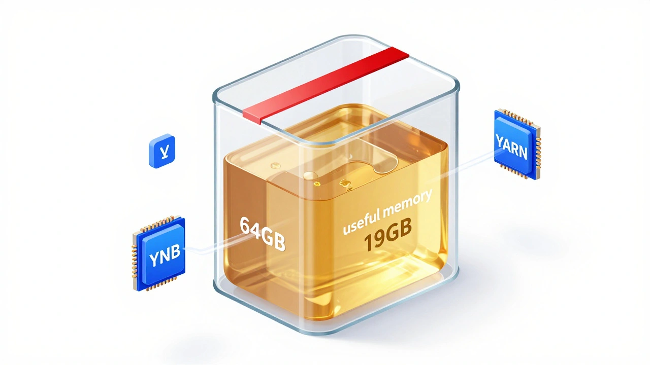 3D-визуализация распределения оперативной памяти между исполнителями Spark и YARN