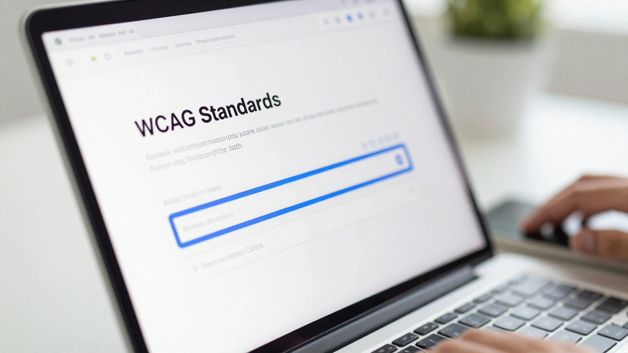 Экран ноутбука с доступной веб-формой, имеющей четкий фокус и текстовые метки