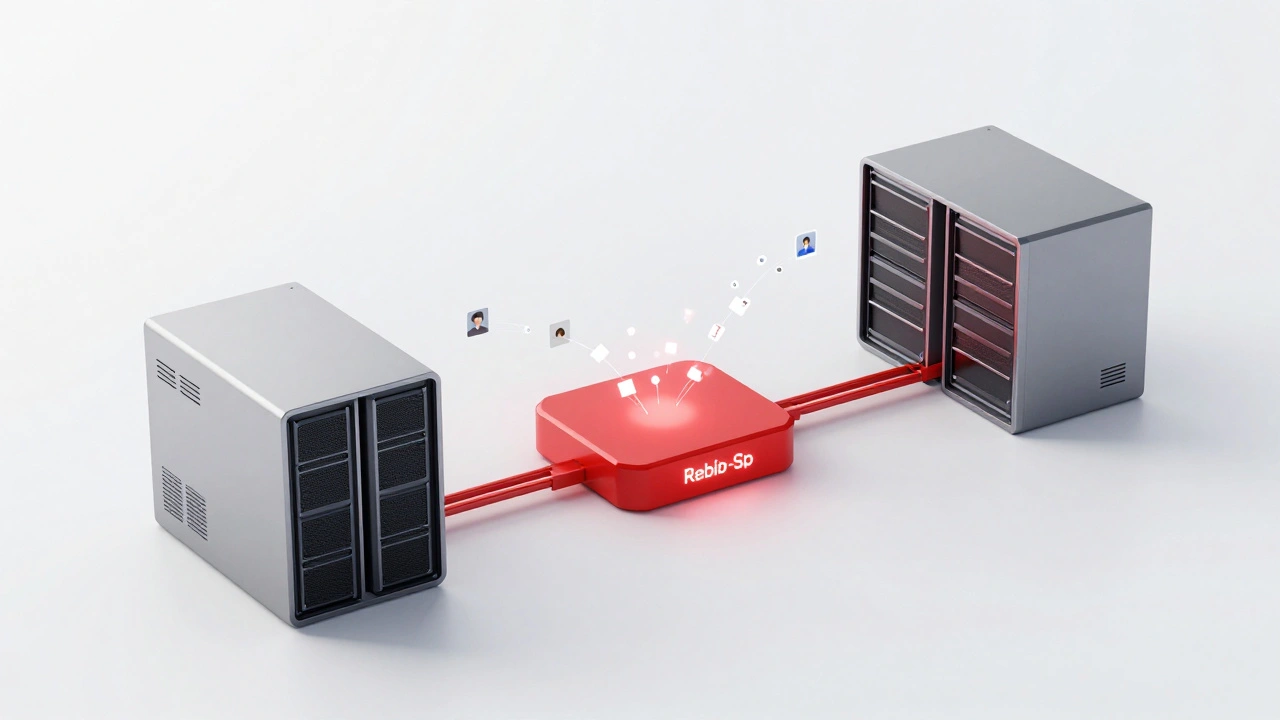 Схема масштабирования двух серверов через общий узел Redis Pub/Sub