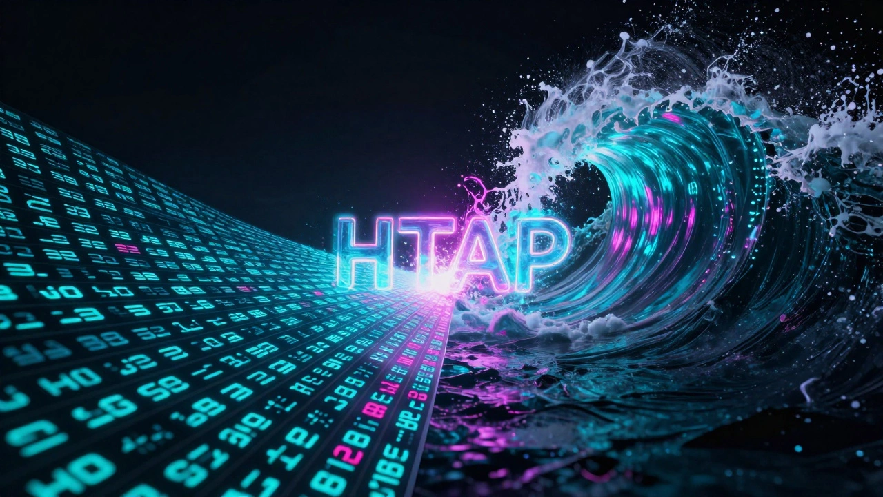 Слияние потоков транзакционных и аналитических данных, представляющее гибридную систему HTAP