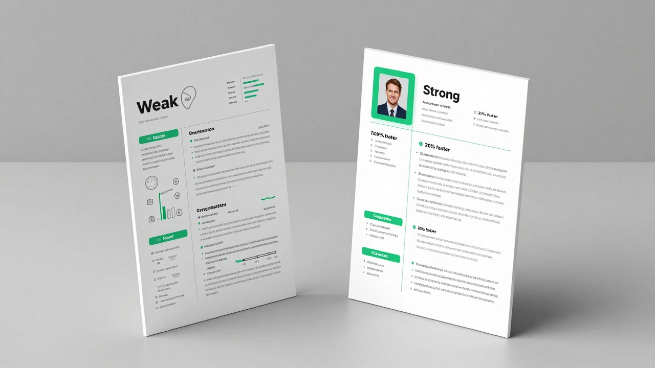 Сравнение плохого и хорошего оформления резюме в изометрическом стиле