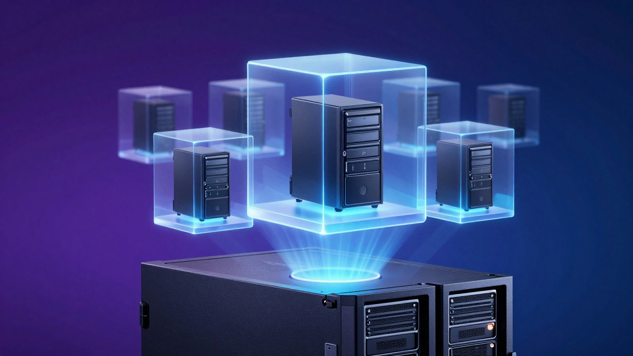 Визуализация гипервизора Hyper-V с виртуальными машинами в виде голограмм