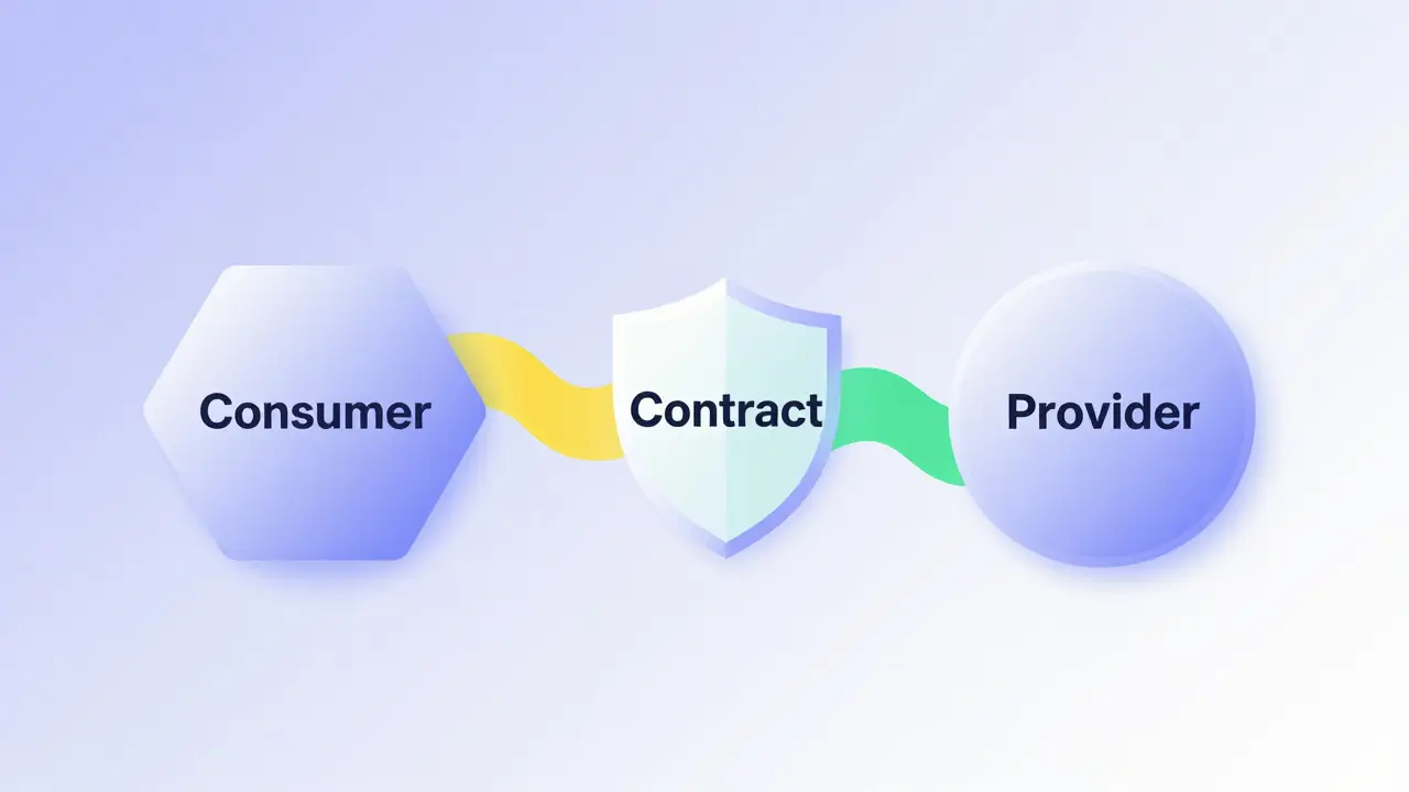 Abstract diagram showing data flow between consumer and provider services