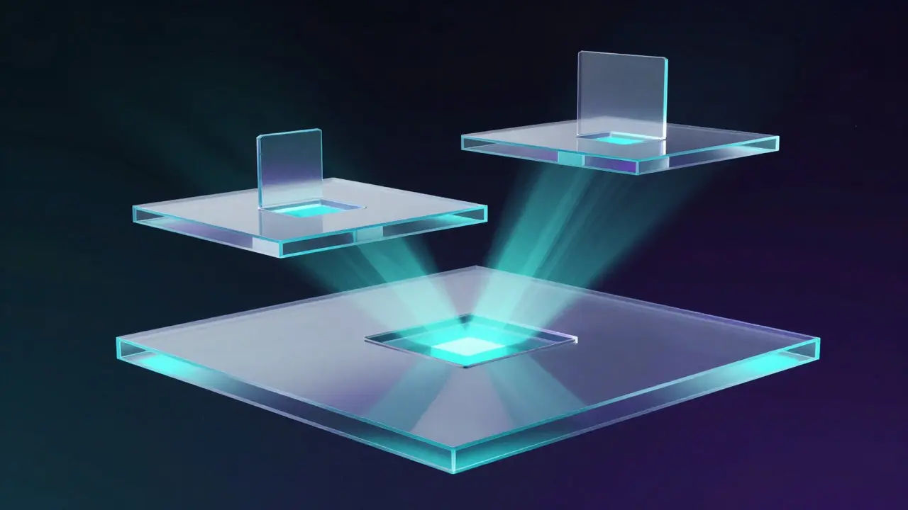 Абстрактная 3D-визуализация уровней версионирования API