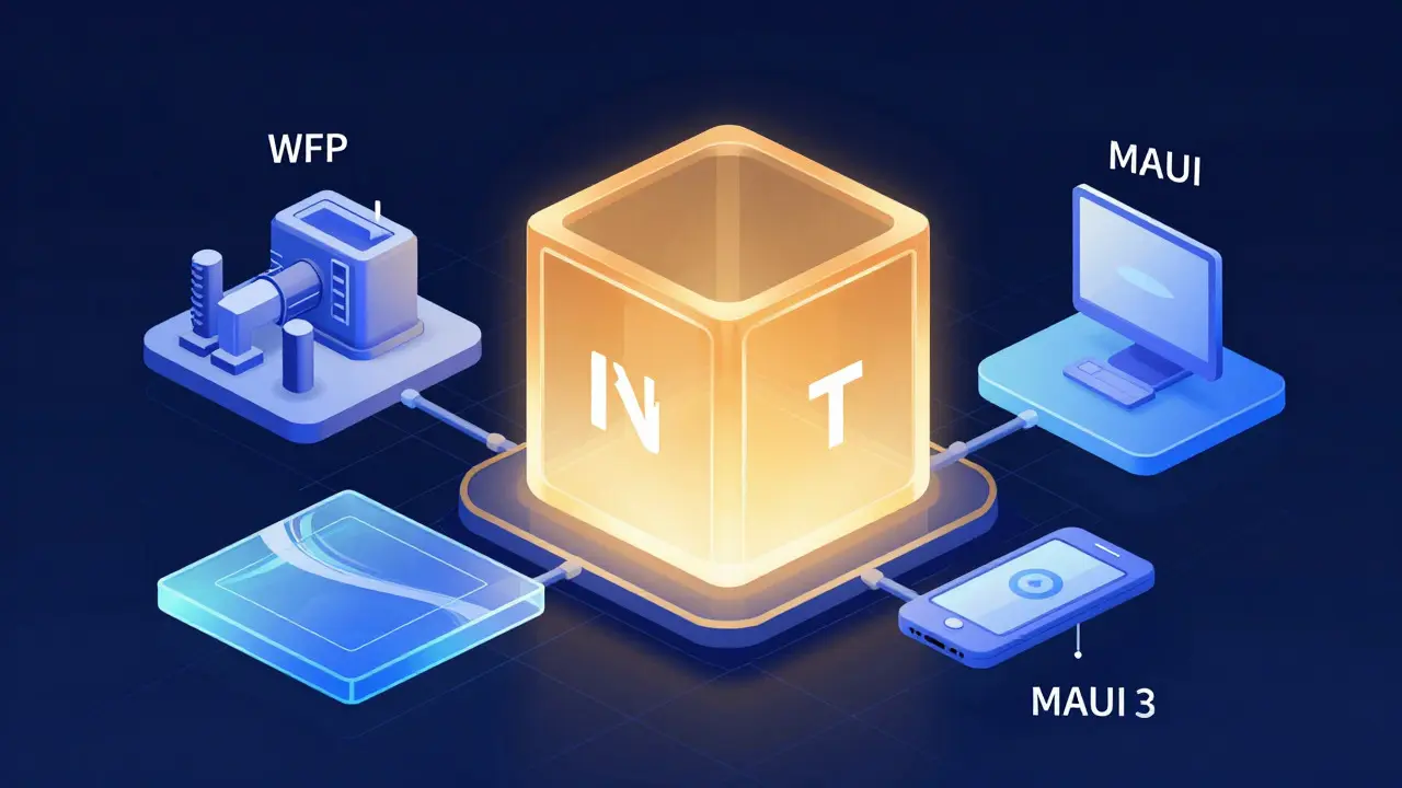 Концептуальная иллюстрация архитектуры платформы .NET и её компонентов