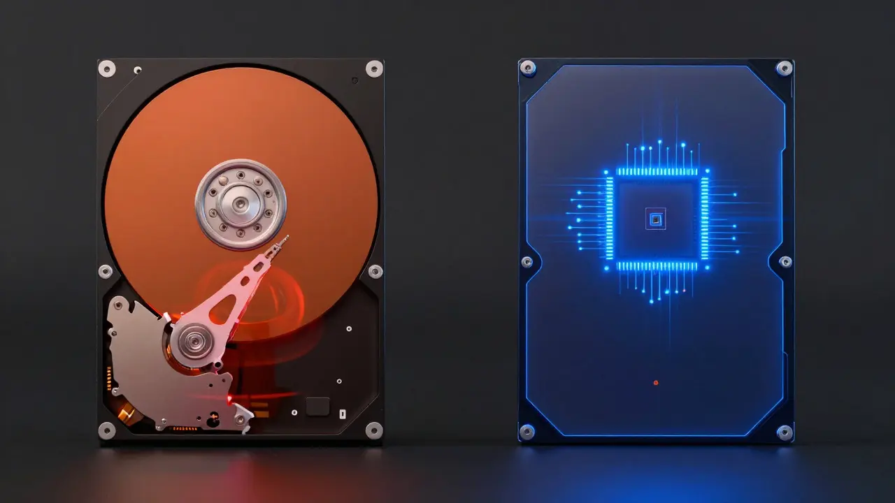 Сравнение механического HDD и твердотельного SSD накопителя