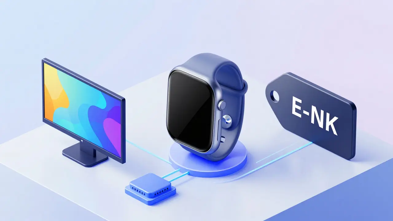 Сравнение технологий дисплеев: TFT, AMOLED и E-Ink в изометрии