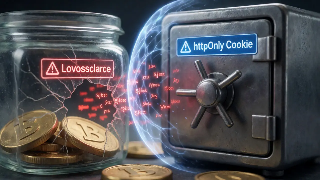 Сравнение хранения токенов в localStorage и httpOnly cookie для защиты от XSS