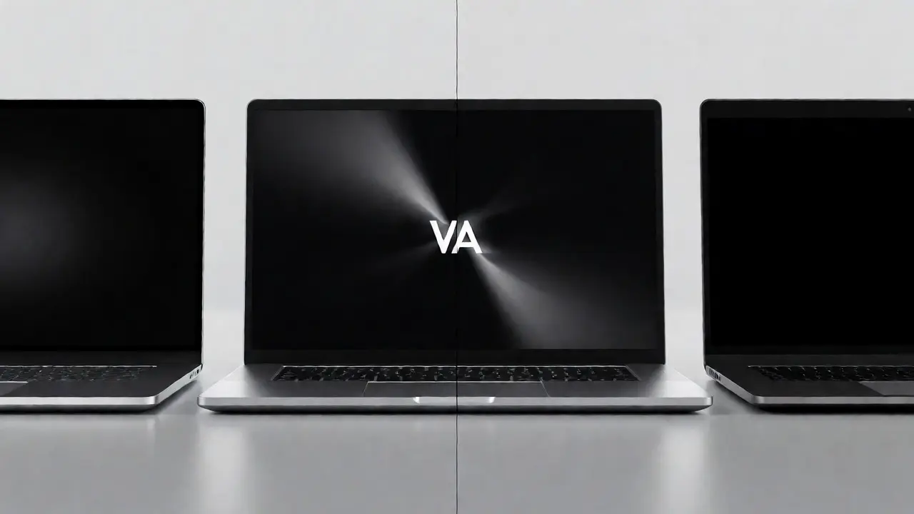 Сравнение трех экранов: IPS, VA и OLED с различными характеристиками контраста