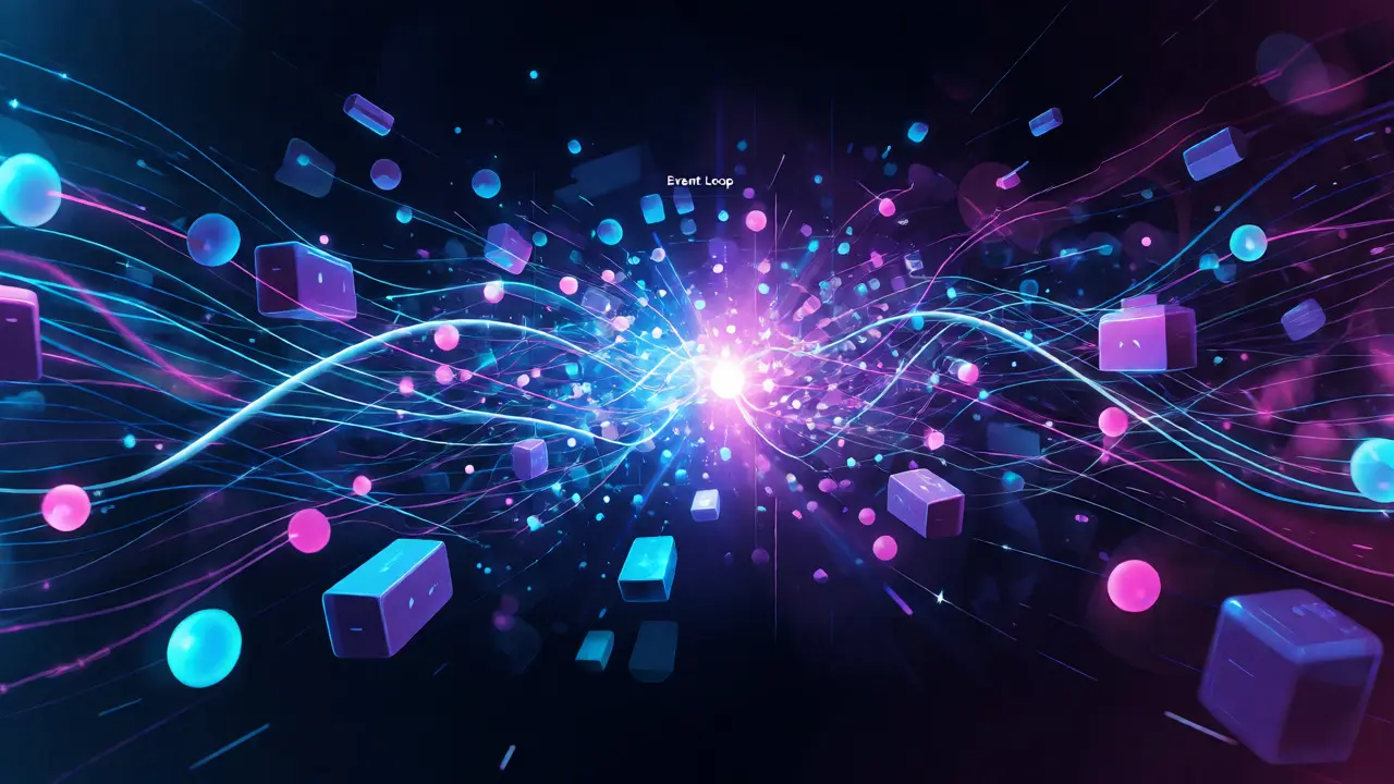 Абстрактная визуализация событийно-ориентированной модели Node.js